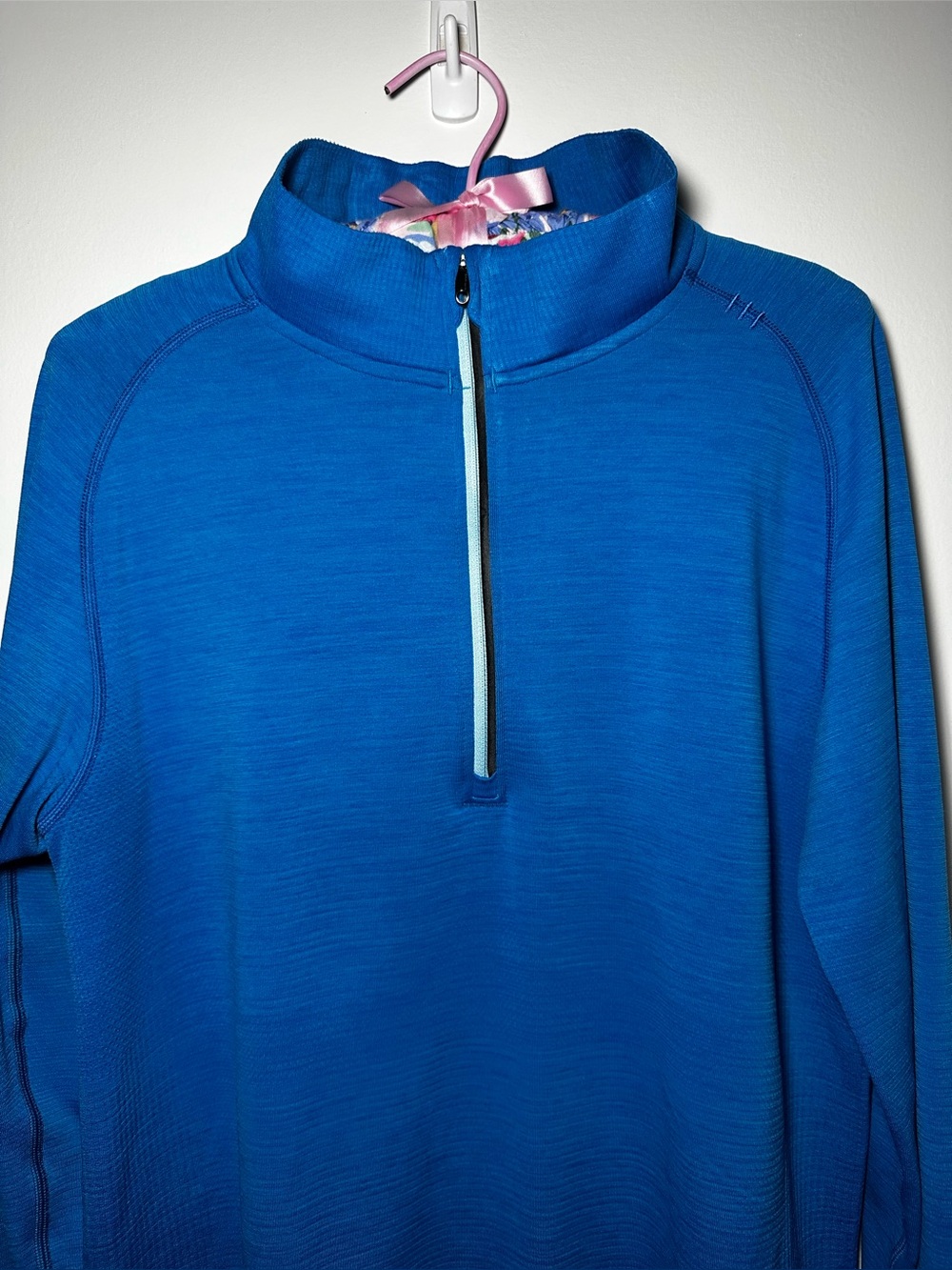 Lululemon Mens Medium Metal Vent Tech Long Sleeve 1/4 Zip Pullover Running Blue - Picture 2 of 13